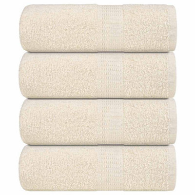 Berkfield Wash Towels 4 Pcs Frogn Cream 30X30 Cm 100% Cotton - image 1