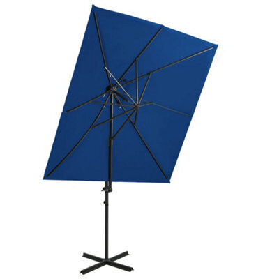 Berkfield Cantilever Umbrella With Double Top Azure Blue 250X250 Cm - image 1