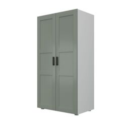 Atomia Modern Matt Reed Green Tall Double Wardrobe (H)1875mm (W)1000mm (D)580mm - thumbnail 2