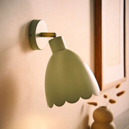 Valuelights Millie Pair Of Sage Green Scallop Adjustable Wall Lights - thumbnail 5