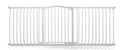 Bettacare Curved Top Dog Gate, 188Cm - 197Cm, Matt White, Pressure Fit Pet Gate For Dog And Puppy, Pet And Dog Barrier - image 1