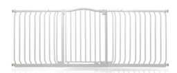 Bettacare Curved Top Dog Gate, 188Cm - 197Cm, Matt White, Pressure Fit Pet Gate For Dog And Puppy, Pet And Dog Barrier - thumbnail 1