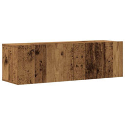 Berkfield 3 Piece Tv Cabinet Set Wall-Mounted Old Wood Engineered Wood - thumbnail 4