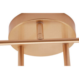 Happy Homewares Industrial Designer Styled Satin Gold Ceiling Light With Straight Metal Arms - thumbnail 5