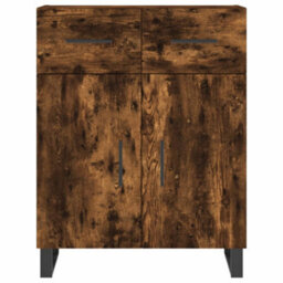 Berkfield Highboard Smoked Oak 69.5X34X180 Cm Engineered Wood - thumbnail 8