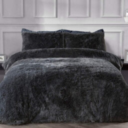 Smart Living Luxury Long Pile Faux Fur Duvet Cover With Pillowcases - thumbnail 1