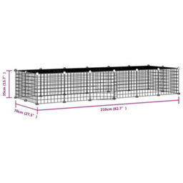 Walplus 28-Panel Pet Cage With Door Black 35X35 Cm Steel - thumbnail 4