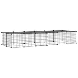 Walplus 28-Panel Pet Cage With Door Black 35X35 Cm Steel - thumbnail 2
