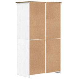 Walplus Wardrobe Bodo White And Brown 101X52X176.5 Cm Solid Wood Pine - thumbnail 6