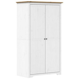 Walplus Wardrobe Bodo White And Brown 101X52X176.5 Cm Solid Wood Pine - thumbnail 2