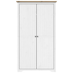 Walplus Wardrobe Bodo White And Brown 101X52X176.5 Cm Solid Wood Pine - thumbnail 3