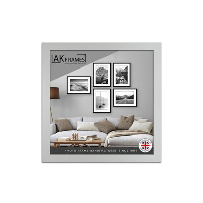 "AK Frames Sleek 11X11"" Silver Thin Modern Picture Frame - Slim And Design For Posters, Prints And Photos - Elegant Wall Frame Decor" - image 1