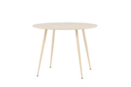 Whitewash Plaza 100Cm Round Dining Table With Steel Natural Look Legs - thumbnail 5