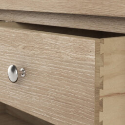 Farro Washed Oak 5 Drawer Tallboy Chest Fully Assembled - By Roseland Furniture - thumbnail 7