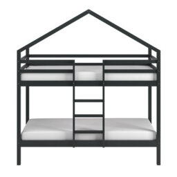 Flair Nest House Wooden Bunk Bed - Grey - thumbnail 4