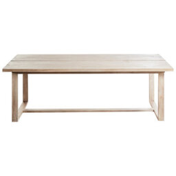 Beliani Garden Dining Table Azzanello 230 Cm 100 Cm Acacia Wood Light Brown - thumbnail 4