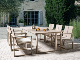 Beliani Garden Dining Table Azzanello 230 Cm 100 Cm Acacia Wood Light Brown - thumbnail 2