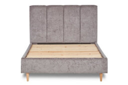 Divan Base Direct Zen Fabric Bed With Fluted Headboard Panels Bed Base Only 5Ft King- Pavia Titan - thumbnail 3
