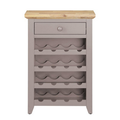Statement Furniture Florence Wine Rack With Drawer - Truffle - image 1