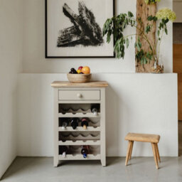 Statement Furniture Florence Wine Rack With Drawer - Truffle - thumbnail 5