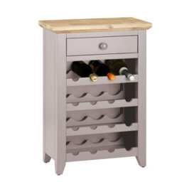 Statement Furniture Florence Wine Rack With Drawer - Truffle - thumbnail 4