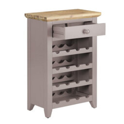 Statement Furniture Florence Wine Rack With Drawer - Truffle - thumbnail 3