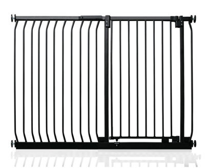 Safetots Extra Tall Elite Safety Gate, 134Cm - 143Cm, Matt Black, Extra Tall 96.8Cm In Height, Pressure Fit Stair Gate - image 1