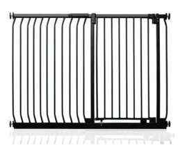Safetots Extra Tall Elite Safety Gate, 134Cm - 143Cm, Matt Black, Extra Tall 96.8Cm In Height, Pressure Fit Stair Gate - thumbnail 1