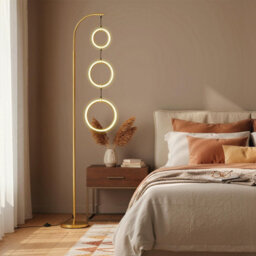 Costway 3-Circle Dimmable Led Floor Lamp Modern Standing Light With Foot Pedal Switch - thumbnail 2