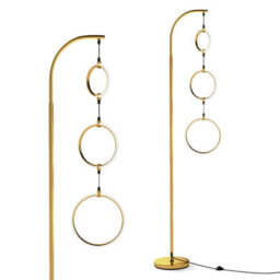 Costway 3-Circle Dimmable Led Floor Lamp Modern Standing Light With Foot Pedal Switch - thumbnail 9