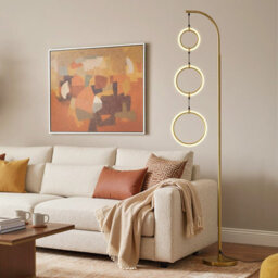 Costway 3-Circle Dimmable Led Floor Lamp Modern Standing Light With Foot Pedal Switch - thumbnail 8