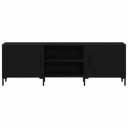 Berkfield Tv Cabinet Black Oak 150X30X50 Cm Engineered Wood - thumbnail 6