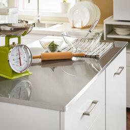 Sobuy Fkw117-W,kitchen Island Rolling  Storage Trolley With Stainless Steel Worktop,white,w120Xd56Xh90.5 - thumbnail 6