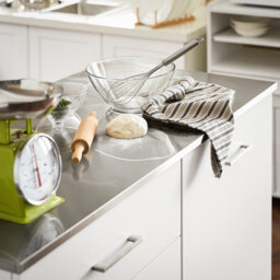 Sobuy Fkw117-W,kitchen Island Rolling  Storage Trolley With Stainless Steel Worktop,white,w120Xd56Xh90.5 - thumbnail 4