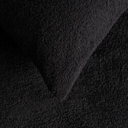 OHS Teddy Fleece Pillowcase Cover Bedding Set 4 X Thermal, 50 X 75Cm -  Black - thumbnail 2