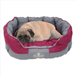 Actiaspet Burgundy/grey Waterproof Dog Bed Medium - thumbnail 3