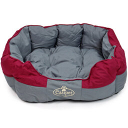 Actiaspet Burgundy/grey Waterproof Dog Bed Medium - thumbnail 1
