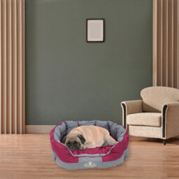 Actiaspet Burgundy/grey Waterproof Dog Bed Medium - thumbnail 4