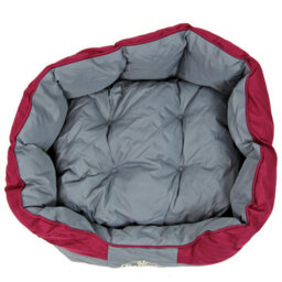 Actiaspet Burgundy/grey Waterproof Dog Bed Medium - thumbnail 5