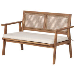 Beliani Garden Lounge Set With Table 4 Seater Arenella Certified Acacia Wood Light Beige - thumbnail 6