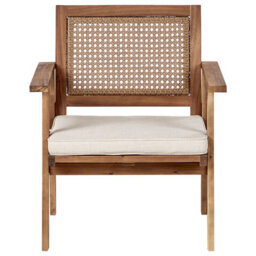 Beliani Garden Lounge Set With Table 4 Seater Arenella Certified Acacia Wood Light Beige - thumbnail 8