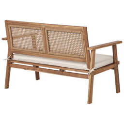 Beliani Garden Lounge Set With Table 4 Seater Arenella Certified Acacia Wood Light Beige - thumbnail 7