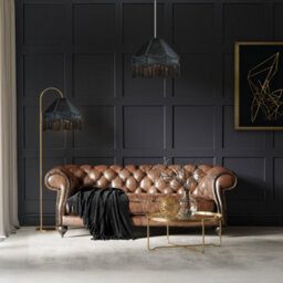 Happy Homewares Traditional Victorian Empire Lamp Shade In Jet Black Velvet With Long Tassels - thumbnail 7