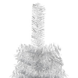 Berkfield Slim Artificial Half Christmas Tree With Stand Silver 150 Cm - thumbnail 6