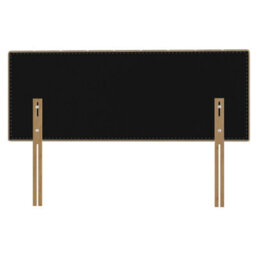Arlo 30 Inch High Linen Strutted Divan Bed Headboard - Black - thumbnail 6