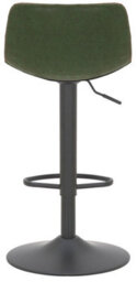 Lamboro Antico Faux Leather Kitchen Bar Stool, Matt Black Stem & Base, Adjustable Gas Lift With Backrest, Breakfast Bar Stool - Sage Green - thumbnail 5