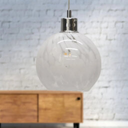 Set Of 2 Confetti Glass & Chrome Ceiling Light Kitchen Dining Pendant Fittings - thumbnail 5