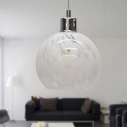 Set Of 2 Confetti Glass & Chrome Ceiling Light Kitchen Dining Pendant Fittings - thumbnail 3