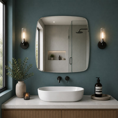 Showerdrape Harrow Squircle Soft Square Bevelled Edge Mirror 45X45Cm - image 1