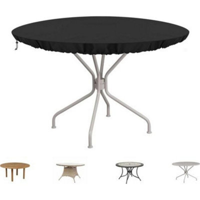 Round Garden Table Cover, Outdoor Top Protective Tarp For Furniture, Uv-Resistant Tables, Waterproof Oxford Fabric - image 1
